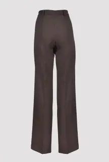 Dark Brown Palazzo Trousers back view