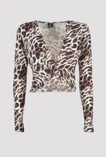 Leopard Print Sweater front view