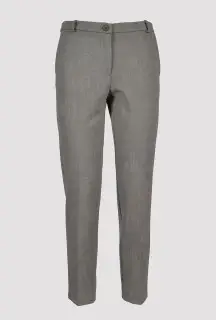 Green cigarette trousers front view