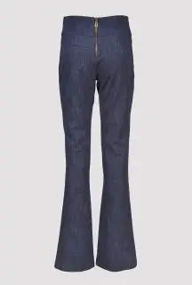 Pantalone Flared Blu vista posteriore