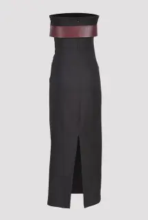 Black Midi Dress back view