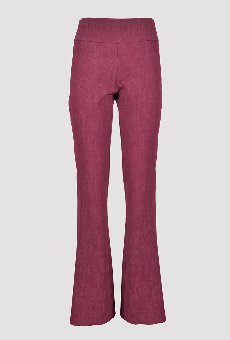 Bordeaux Flared Trousers front view