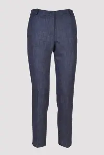 Blue cigarette trousers front view