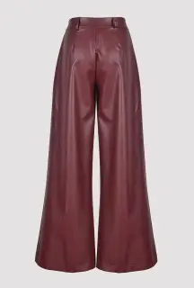 Bordeaux Wide Leg Trousers back view