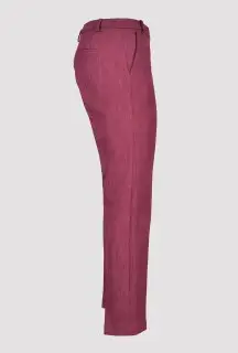 Bordeaux cigarette trousers side view