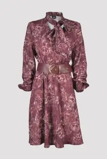 Vestito in Twill Stampato vista frontale