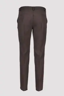Dark Brown Cigarette Trousers back view