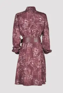 Printed Twill Dress back view