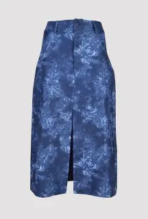 Women's high-waisted skirt back view