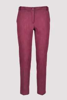 Bordeaux cigarette trousers front view