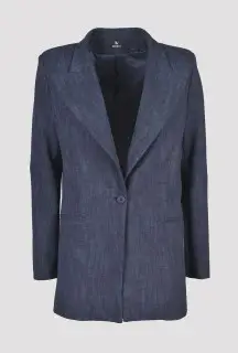 Giacca Blazer Oversize Blu vista frontale