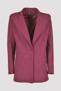 Bordeaux Oversized Blazer Jacket front view